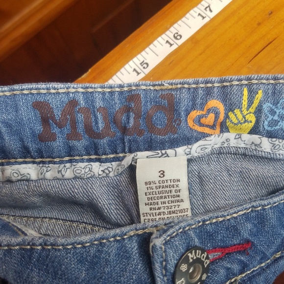 Mudd Distressed Mid Jean Shorts Juniors Size 3 - Picture 5 of 5